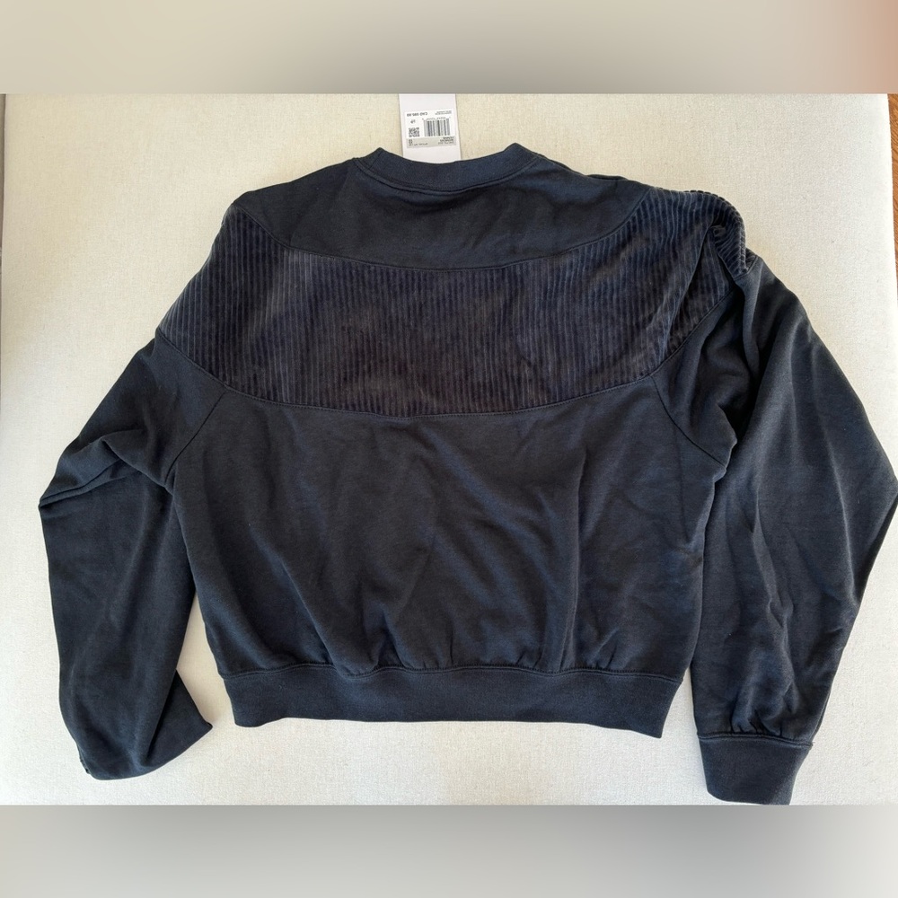 Nike cropped sweatshirt black velvet XS oversized NWT - Picture 3 of 6